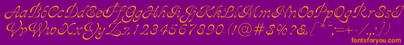 Ajile Font – Orange Fonts on Purple Background