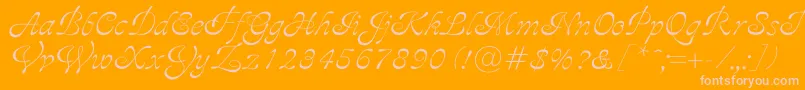 Ajile Font – Pink Fonts on Orange Background