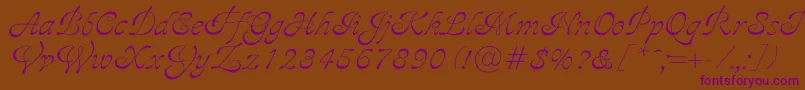 Ajile Font – Purple Fonts on Brown Background