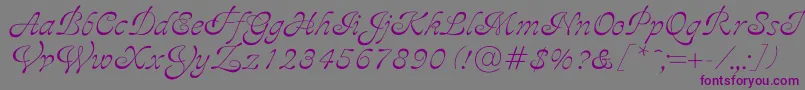 Ajile Font – Purple Fonts on Gray Background