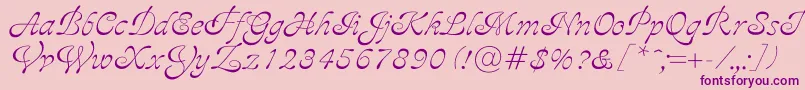 Ajile Font – Purple Fonts on Pink Background