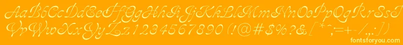 Ajile-Schriftart – Gelbe Schriften auf orangefarbenem Hintergrund