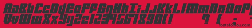 Mobile Infantry Font – Black Fonts on Red Background