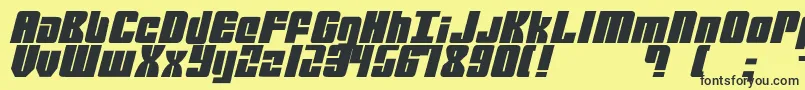 Mobile Infantry Font – Black Fonts on Yellow Background