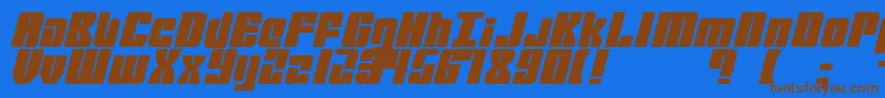 Mobile Infantry Font – Brown Fonts on Blue Background