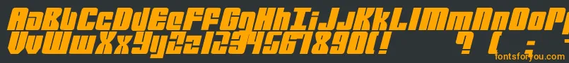 Шрифт Mobile Infantry – оранжевые шрифты на чёрном фоне