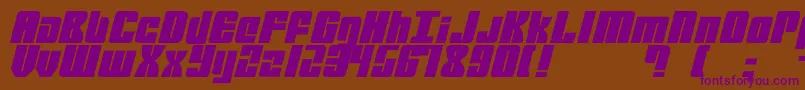 Mobile Infantry Font – Purple Fonts on Brown Background