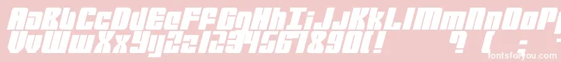Mobile Infantry Font – White Fonts on Pink Background