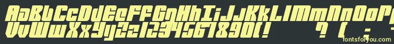 Mobile Infantry Font – Yellow Fonts on Black Background