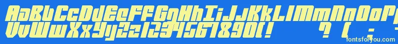 Mobile Infantry Font – Yellow Fonts on Blue Background