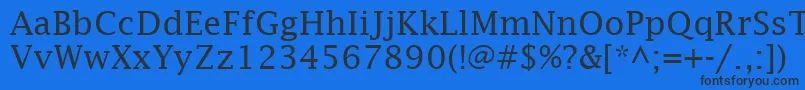 LucidaFaxRegular Font – Black Fonts on Blue Background
