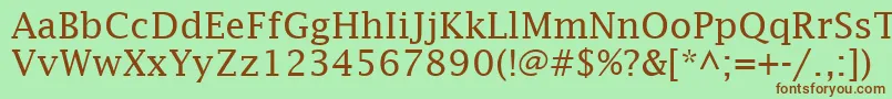 LucidaFaxRegular Font – Brown Fonts on Green Background