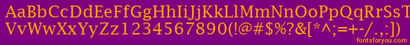 LucidaFaxRegular Font – Orange Fonts on Purple Background