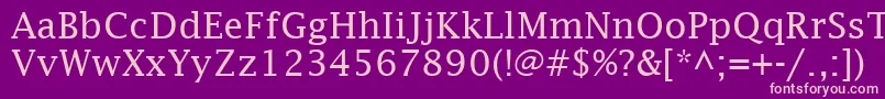 LucidaFaxRegular Font – Pink Fonts on Purple Background