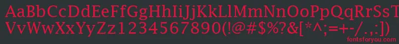 LucidaFaxRegular Font – Red Fonts on Black Background