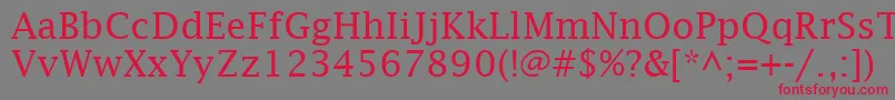 LucidaFaxRegular Font – Red Fonts on Gray Background