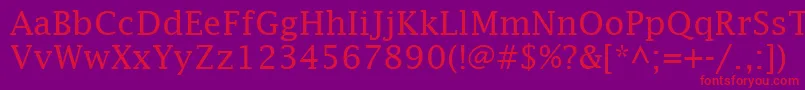 LucidaFaxRegular Font – Red Fonts on Purple Background