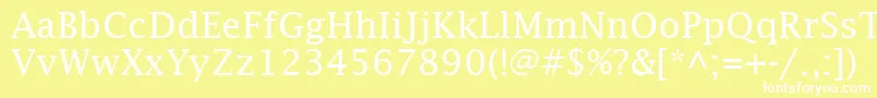 LucidaFaxRegular Font – White Fonts on Yellow Background