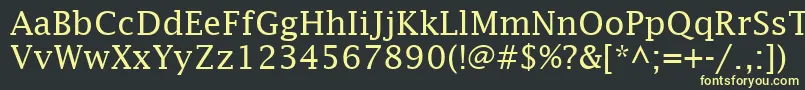 LucidaFaxRegular Font – Yellow Fonts on Black Background