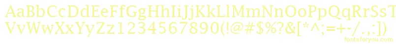 LucidaFaxRegular Font – Yellow Fonts on White Background