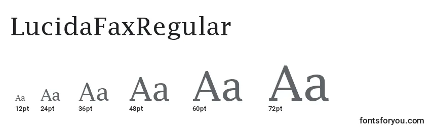 Размеры шрифта LucidaFaxRegular