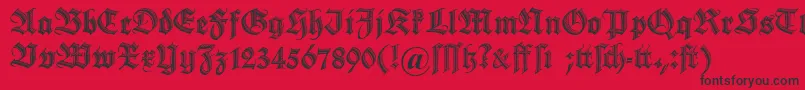 Dszierschrift Font – Black Fonts on Red Background