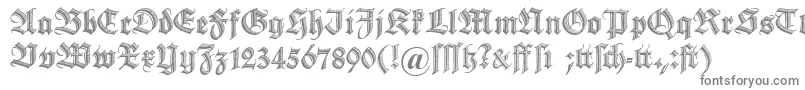 フォントDszierschrift – 白い背景に灰色の文字