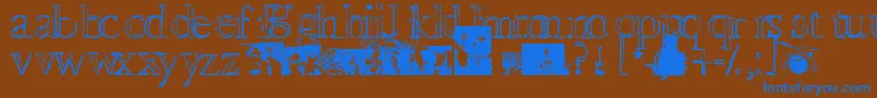 Devotionanddesire Font – Blue Fonts on Brown Background
