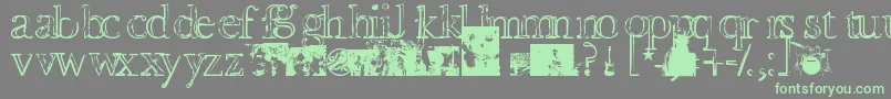Devotionanddesire Font – Green Fonts on Gray Background