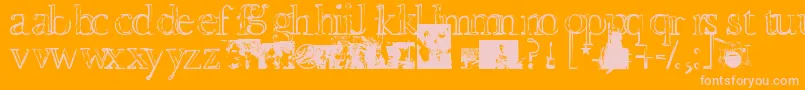 Devotionanddesire Font – Pink Fonts on Orange Background