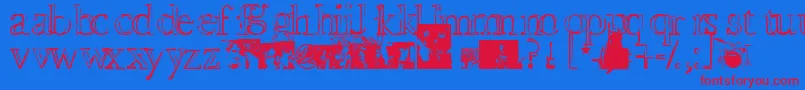 Devotionanddesire Font – Red Fonts on Blue Background
