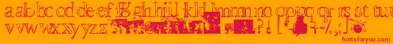 Devotionanddesire Font – Red Fonts on Orange Background