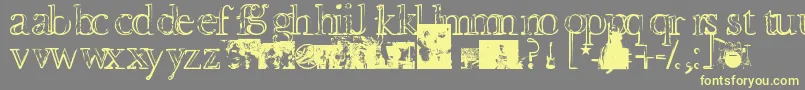 Devotionanddesire-Schriftart – Gelbe Schriften auf grauem Hintergrund