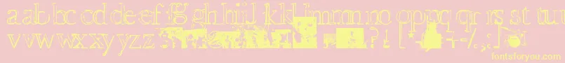 Devotionanddesire Font – Yellow Fonts on Pink Background