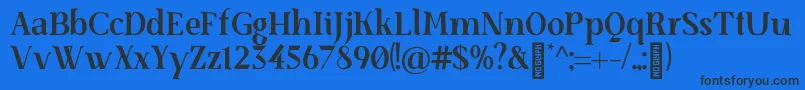 SenzabellaBold Font – Black Fonts on Blue Background