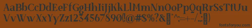 SenzabellaBold Font – Black Fonts on Brown Background