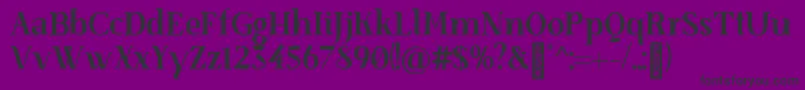 SenzabellaBold Font – Black Fonts on Purple Background