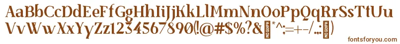 SenzabellaBold Font – Brown Fonts on White Background