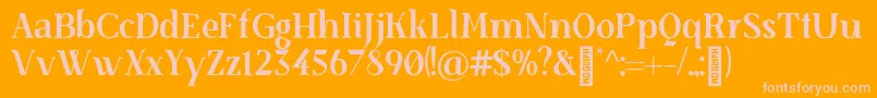 SenzabellaBold Font – Pink Fonts on Orange Background