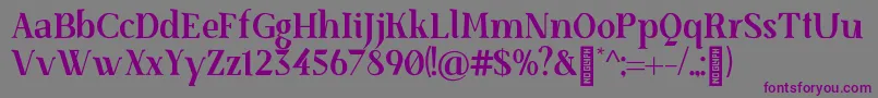 SenzabellaBold Font – Purple Fonts on Gray Background