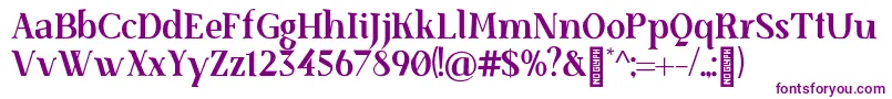 SenzabellaBold Font – Purple Fonts on White Background