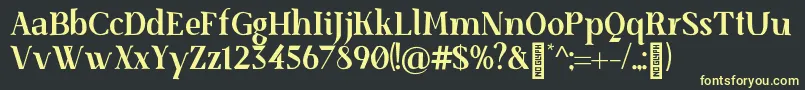 SenzabellaBold Font – Yellow Fonts on Black Background