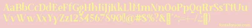 SenzabellaBold Font – Yellow Fonts on Pink Background