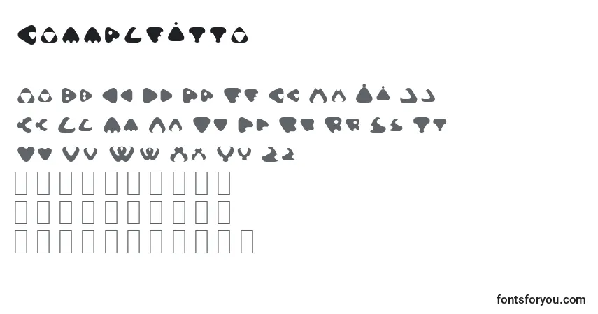 Czcionka Gammelfitta – alfabet, cyfry, specjalne znaki