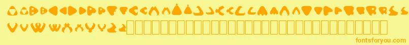 Gammelfitta Font – Orange Fonts on Yellow Background