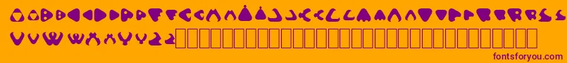 Gammelfitta Font – Purple Fonts on Orange Background