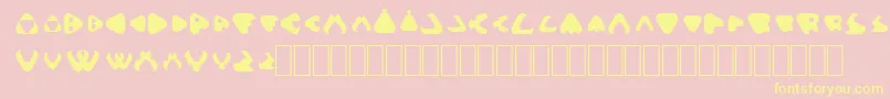 Gammelfitta Font – Yellow Fonts on Pink Background