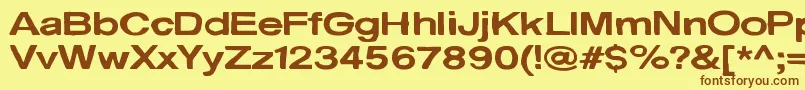 BehindTheSurprise Font – Brown Fonts on Yellow Background