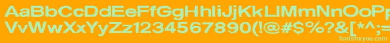 BehindTheSurprise Font – Green Fonts on Orange Background