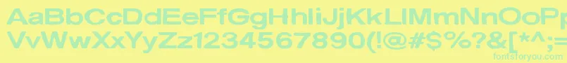 BehindTheSurprise Font – Green Fonts on Yellow Background